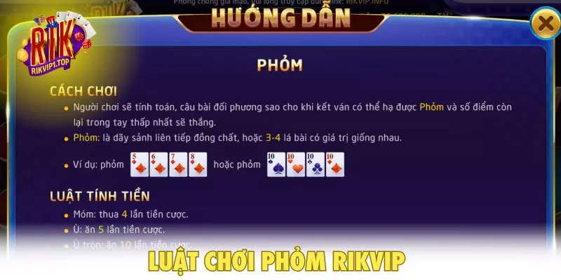 Luật chơi Phỏm RIKVIP